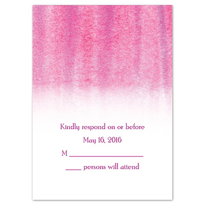 Splash - Begonia - Response Card and Envelope