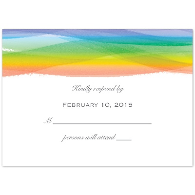 Entwined - Rainbow - Response Card and Envelope