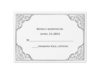 Silver Filigree Border - Response Card and Envelope