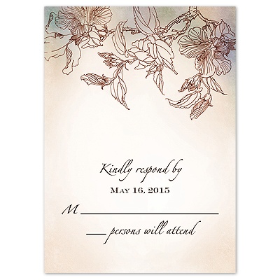 Vintage Style - Response Card and Envelope
