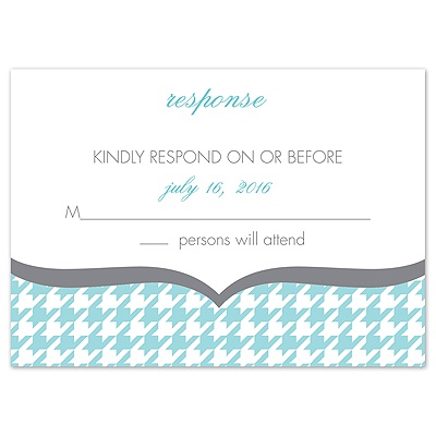 Happily Houndstooth - Response Card and Envelope