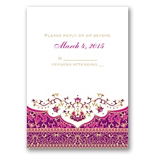 Moroccan Magic - Begonia - Response Card and Envelope