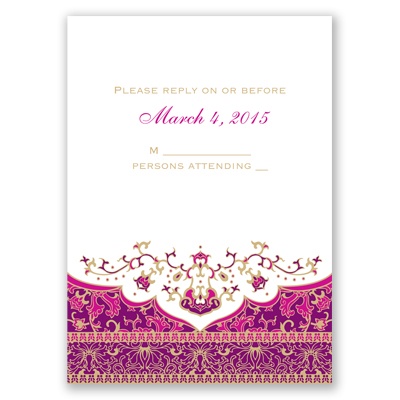 Moroccan Magic - Begonia - Response Card and Envelope