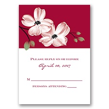Dogwood Blossoms - Apple - Response Card and Envelope