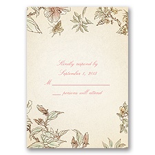 Oriental Gardens - Response Card and Envelope