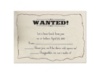 Wanted - Response Card and Envelope