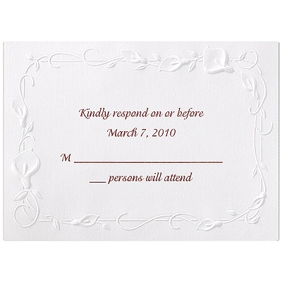 Beautiful Border - Response Card and Envelope