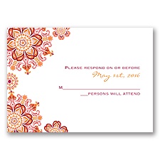 Particularly Paisley - Apple - Response Card and Envelope