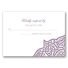 Indian Trellis - Response Card and Envelope