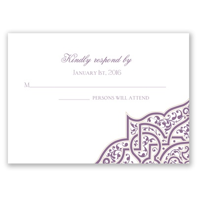 Indian Trellis - Response Card and Envelope