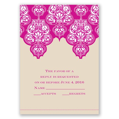 Mehndi Magic - Response Card and Envelope