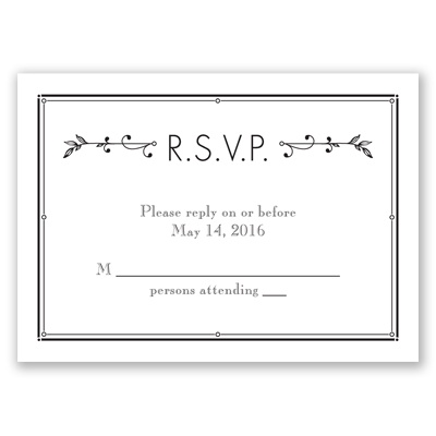 Dancing at Dusk - Response Card and Envelope