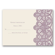 Wrapped In Lace - Response Card and Envelope