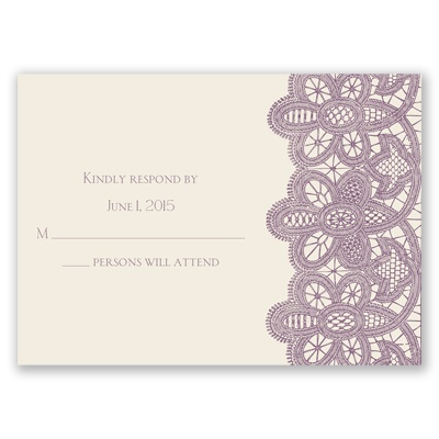 Wrapped In Lace - Response Card and Envelope