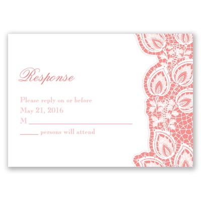 Lacy Delight - Response Card and Envelope