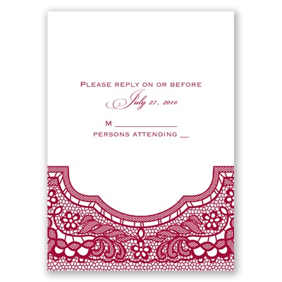 Vintage Romance - Response Card and Envelope