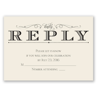 Dapper Day - Response Card and Envelope