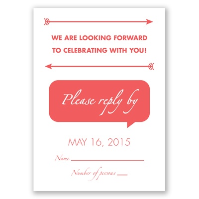 Modern Romance - Response Card and Envelope