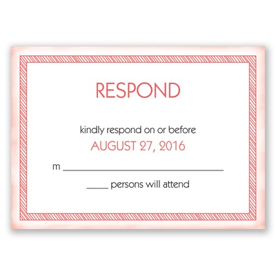 Brilliant Banner - Response Card and Envelope