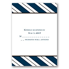 Formal Stripes - Response Card and Envelope