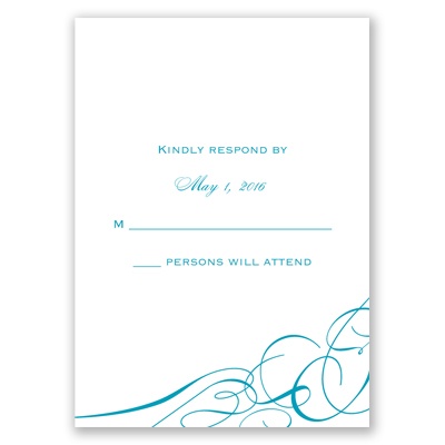 Swirling Beauty - Response Card and Envelope