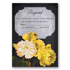 Ravishing Roses - Canary - Response Card and Envelope