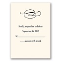 Wrapped in Love - Antique White Response Card and Envelope