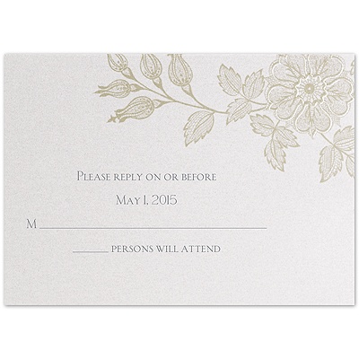 Lacy Elegance - Response Card and Envelope