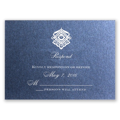 Luminous Lace - Sapphire Shimmer - Response Card and Envelope