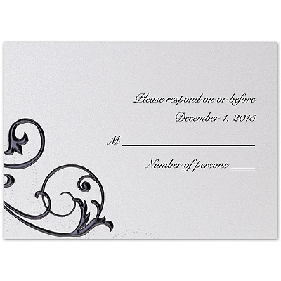 Uptown Swirl - Response Card and Envelope