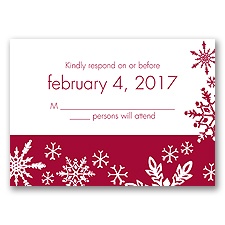 Snowflake Melody - Response Card and Envelope
