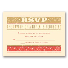 Autumn Typography - Response Card and Envelope