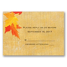 Mystic Maple Leaves - Response Card and Envelope