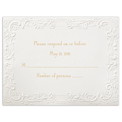 With a Flourish - Response Card and Envelope