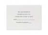 White Shimmer Response Card and Envelope