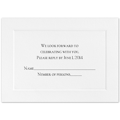 Bright White Panel - Response Card and Envelope