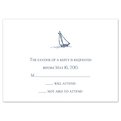 Beach Elements - Response Card and Envelope