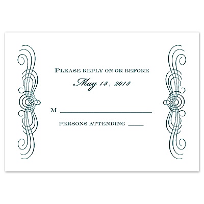 Down the Aisle - Response Card and Envelope