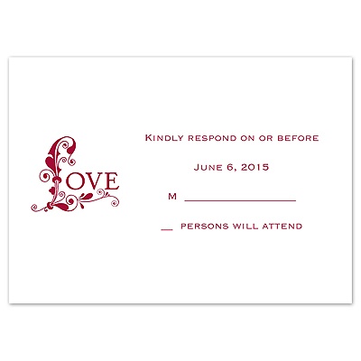 Only Love - Response Card and Envelope