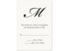 Modern Elegance Script Initial - Bright White Response Card