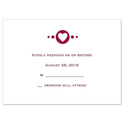 Love Always - Response Card and Envelope