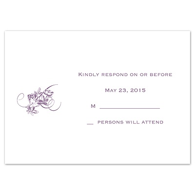 Rose Cascade - Response Card and Envelope