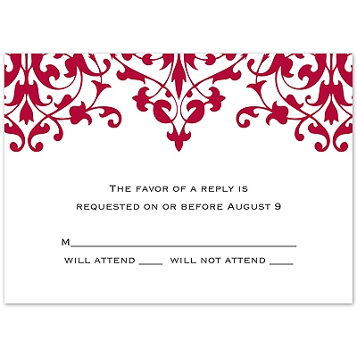 Romance - Apple Response Card and Envelope