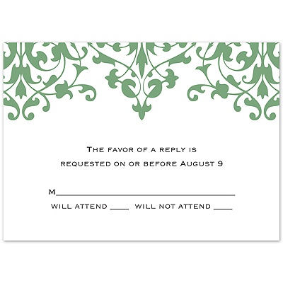 Romance - Clover Response Card and Envelope