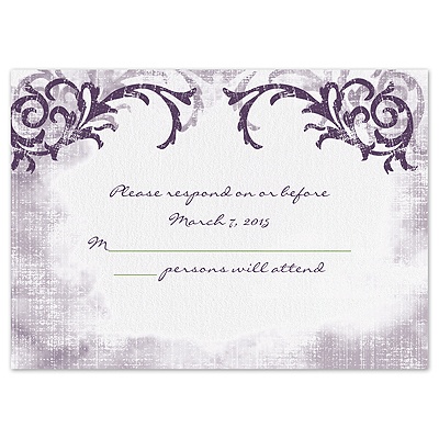 Vintage Monogram - Response Card and Envelope