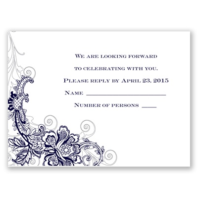 Bridal Lace - Response Card and Envelope