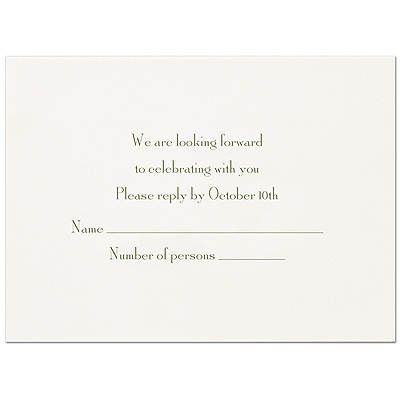 Response Card and Envelope