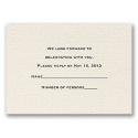 Ecru Shimmer Response Card and Envelope