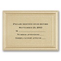 Gold Shimmer Border - Response Card and Envelope