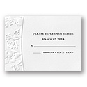 Floral Emboss - Response Card and Envelope